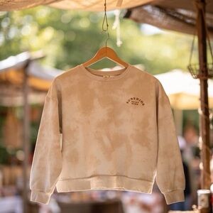 Rylee + Cru Women's Neutral Tie-Dye Sweatshirt | Size L